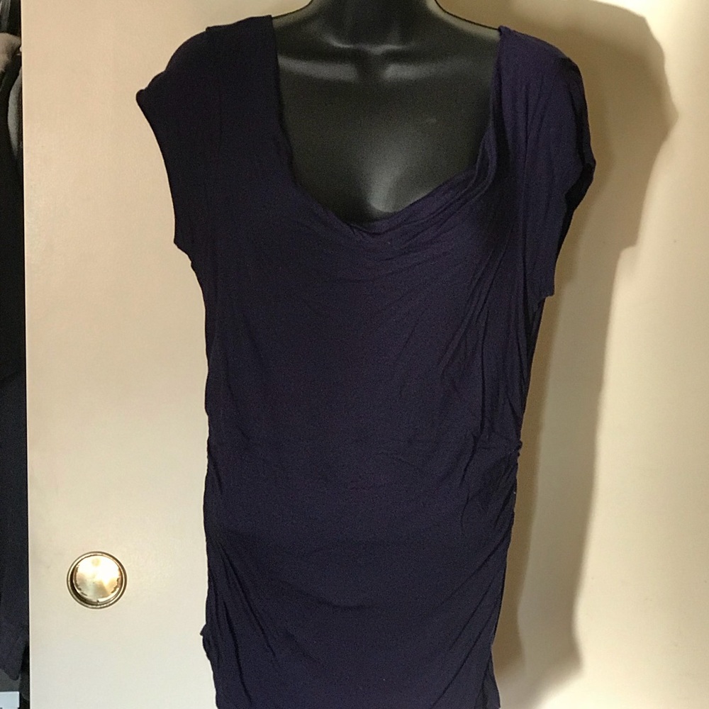 INC purple ruched top